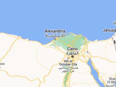 Map showing location of Abū al Maţāmīr (30.91018, 30.17438)