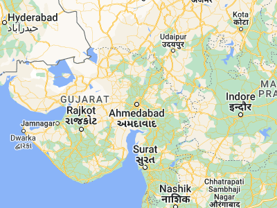 Map showing location of Ahmadābād (23.03333, 72.61667)