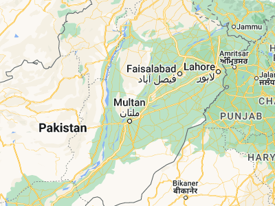 Map showing location of Ahmadpur Siāl (30.67539, 71.74828)