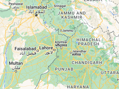 Map showing location of Ajnāla (31.84391, 74.76166)