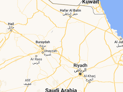 Map showing location of Al Arţāwīyah (26.50526, 45.34437)