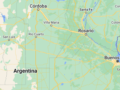 Map showing location of Alejo Ledesma (-33.60643, -62.62304)