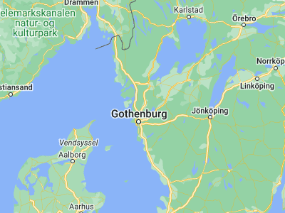 Map showing location of Älvängen (57.96667, 12.11667)