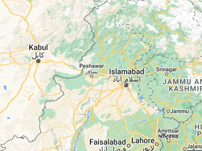 Map showing location of Amangarh (34.00583, 71.93)