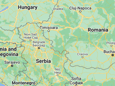 Map showing location of Anina (45.07944, 21.85694)