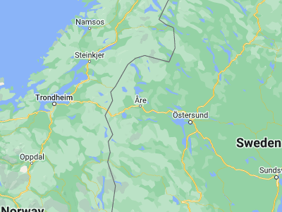 Map showing location of Åre (63.39835, 13.08019)