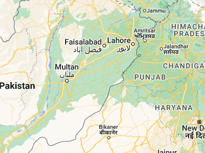 Map showing location of Ārifwāla (30.29399, 73.07354)