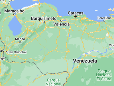 Map showing location of Arismendi (8.47974, -68.36996)