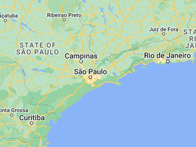 Map showing location of Arujá (-23.39611, -46.32083)