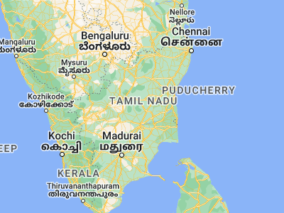 Map showing location of Arumbāvūr (11.38333, 78.73333)