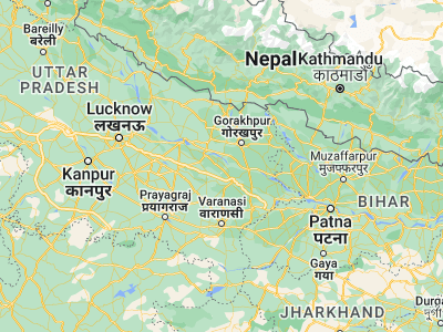 Map showing location of Atrauliā (26.33274, 82.94698)