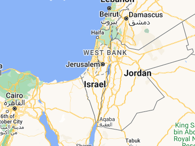 Map showing location of Az̧ Z̧āhirīyah (31.40967, 34.97329)