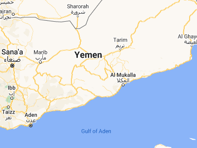 Map showing location of Az̧ Z̧alī‘ah (15.01667, 48.01667)