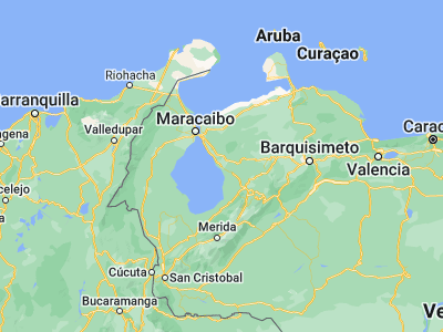 Map showing location of Bachaquero (9.96209, -71.12377)