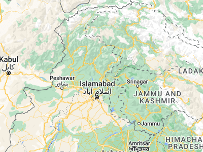 Map showing location of Baffa (34.43782, 73.21937)