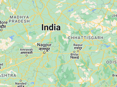 Map showing location of Bālāghāt (21.8, 80.18333)