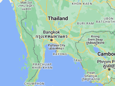 Map showing location of Bang Pakong (13.54297, 100.99333)