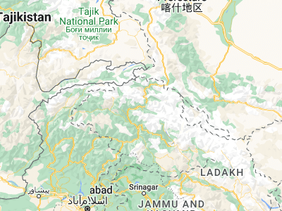 Map showing location of Barishāl (36.3163, 74.6786)