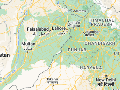 Map showing location of Basīrpur (30.58318, 73.829)