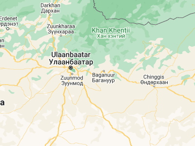 Map showing location of Bayandelger (47.72732, 108.11062)