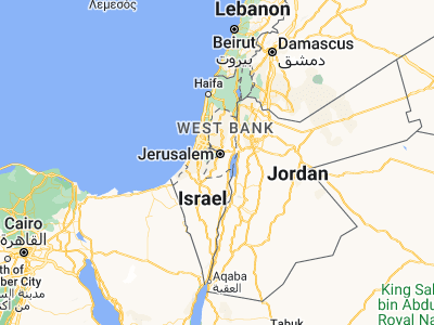 Map showing location of Bayt Fajjār (31.62443, 35.15457)