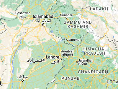 Map showing location of Begowāla (32.43759, 74.26824)