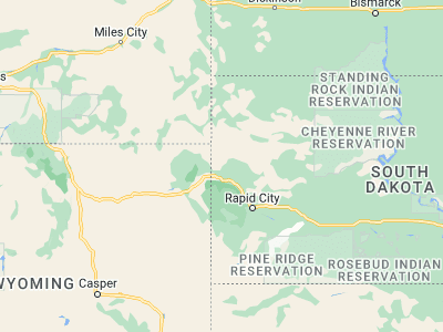 Map showing location of Belle Fourche (44.67137, -103.85215)