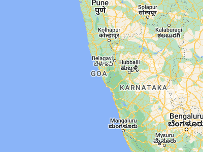 Map showing location of Benaulim (15.25, 73.91667)