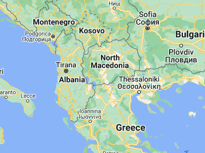 Map showing location of Beranci (41.15889, 21.35972)