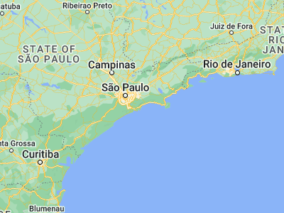 Map showing location of Bertioga (-23.85444, -46.13861)