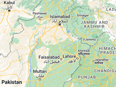 Map showing location of Bhera (32.48318, 72.9097)