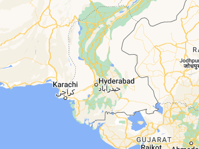 Map showing location of Bhit Shāh (25.80437, 68.49265)