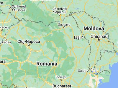 Map showing location of Bicaz Chei (46.81667, 25.88333)