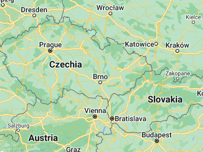 Map showing location of Blansko (49.36304, 16.64446)