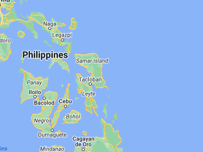 Map showing location of Borongan (11.60806, 125.43194)