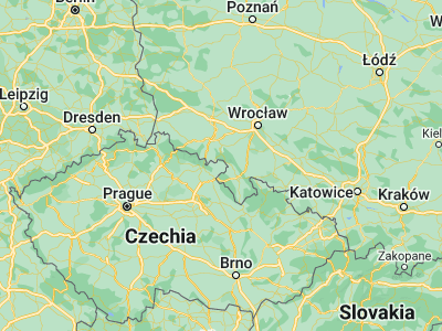 Map showing location of Broumov (50.58566, 16.33181)