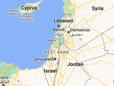 Map showing location of Bu‘eina (32.80636, 35.36486)