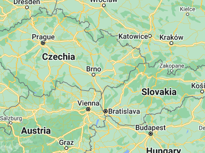 Map showing location of Bučovice (49.14896, 17.00191)