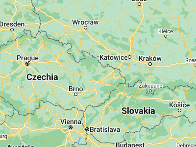 Map showing location of Budišov nad Budišovkou (49.79511, 17.62969)