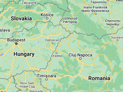 Map showing location of Buduslău (47.4, 22.26667)