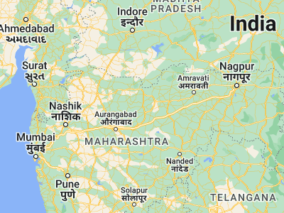 Map showing location of Buldāna (20.53333, 76.18333)