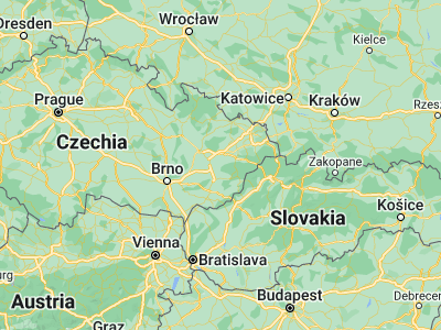 Map showing location of Bystřice pod Hostýnem (49.39924, 17.67401)