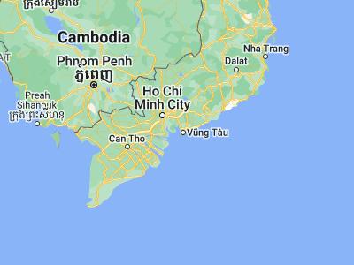 Map showing location of Cần Giờ (10.41667, 106.96667)