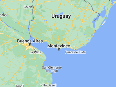Map showing location of Canelones (-34.52278, -56.27778)