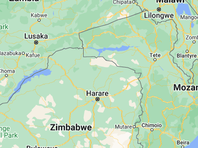 Map showing location of Centenary (-16.72289, 31.11462)