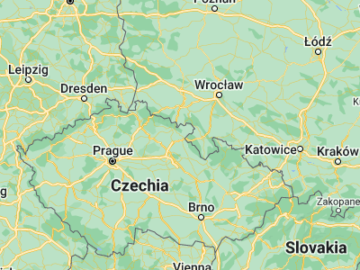 Map showing location of Červený Kostelec (50.47626, 16.09289)