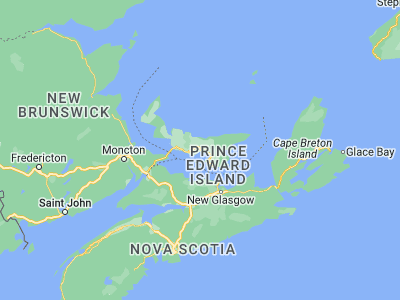 Map showing location of Charlottetown (46.23525, -63.12671)