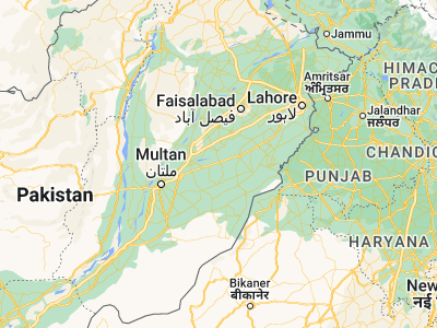 Map showing location of Chīchāwatni (30.53333, 72.7)