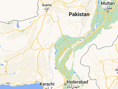 Map showing location of Chowki Jamali (28.01944, 67.92083)