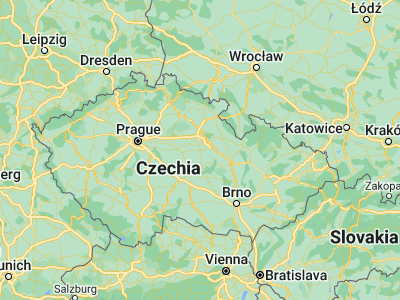 Map showing location of Chrudim (49.95109, 15.79558)